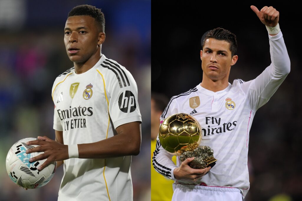 real-madrid:-mbappe-alcanca-marca-e-fica-atras-so-de-cristiano-ronaldo