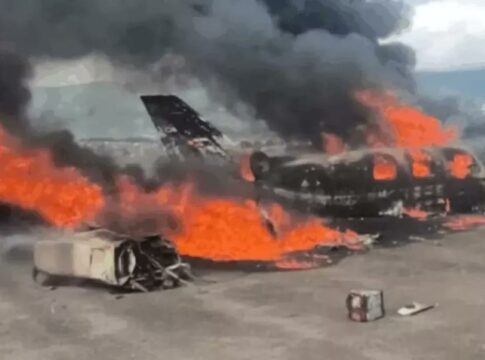 imagens-fortes:-aviao-cai-e-explode-apos-decolagem-na-venezuela.-video