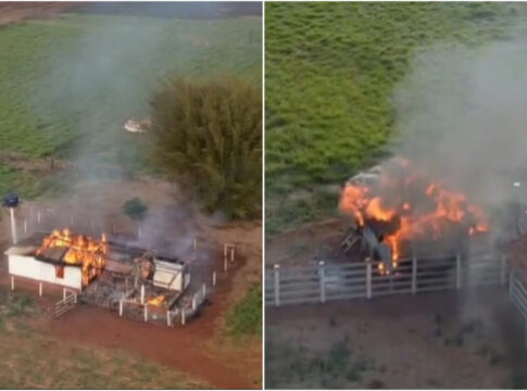 video:-grupo-indigena-ocupa-fazenda-no-ms-e-incendeia-tratores-e-casa