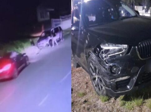 em-bmw,-mulher-atropela-empresario-e-o-agride-com-pauladas.-veja-video