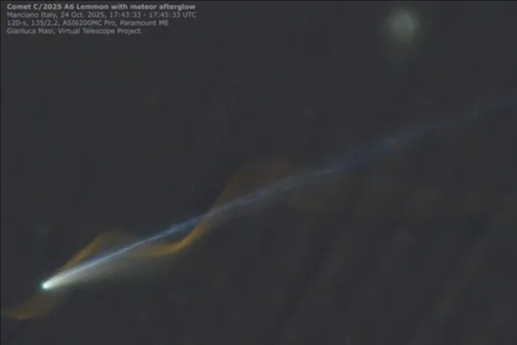 video:-astrofisico-faz-imagem-rara-de-cometa-e-meteoro-“entrelacados”