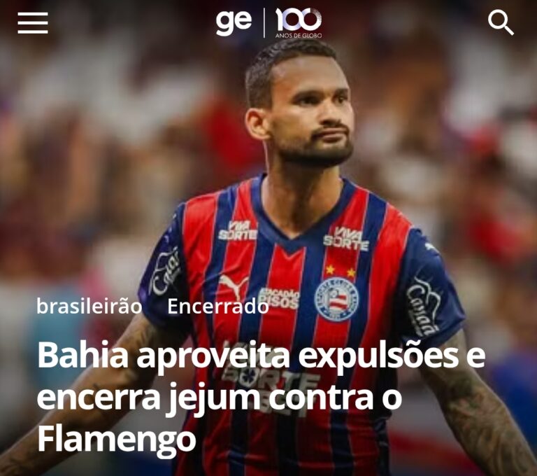 Bahia quebra escrita, vence e Flamengo perde liderança do Brasileirão