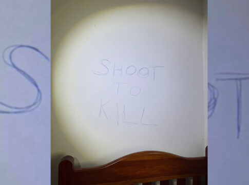 veja-a-frase-escrita-na-parede-da-casa-de-extremista-que-ameacou-trump