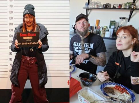 modelo-mel-fire-revela-relacao-conturbada-com-baterista-da-hammerfall