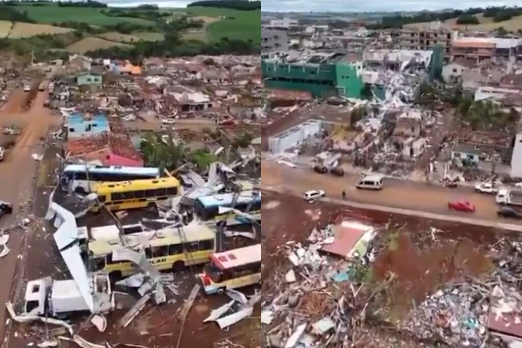 drone-sobrevoa-escombros-e-revela-cidade-destruida-por-tornado-no-pr