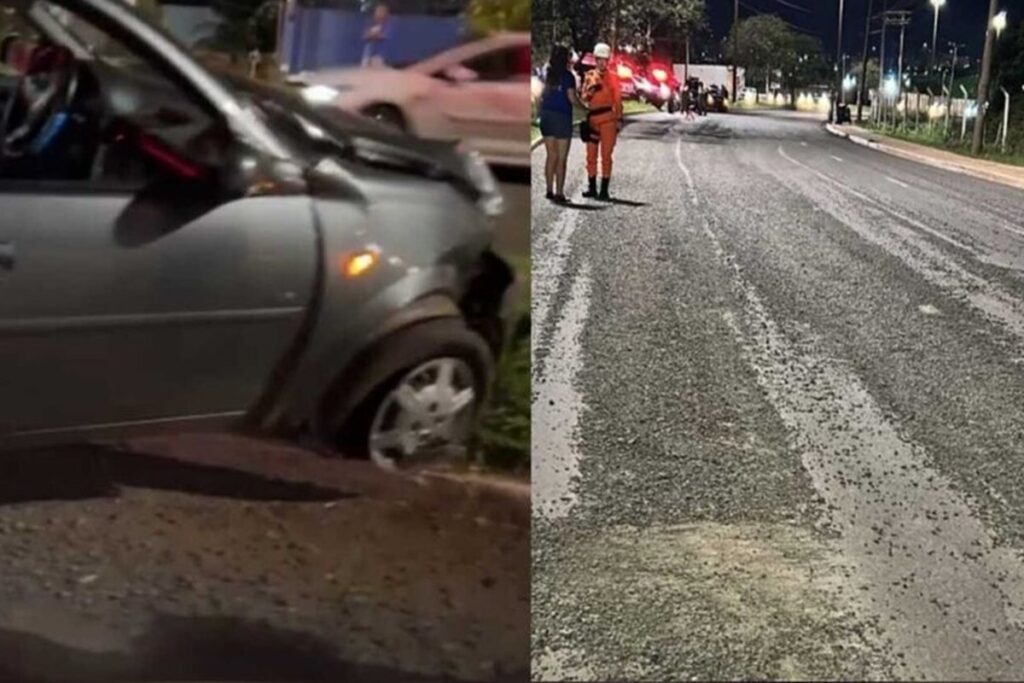 pedriscos-caidos-de-caminhao-provocam-acidente-e-deixam-feridos