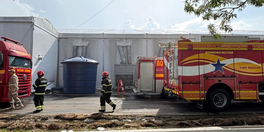 zona-azul-da-cop30-segue-fechada;-13-foram-atendidos-apos-incendio