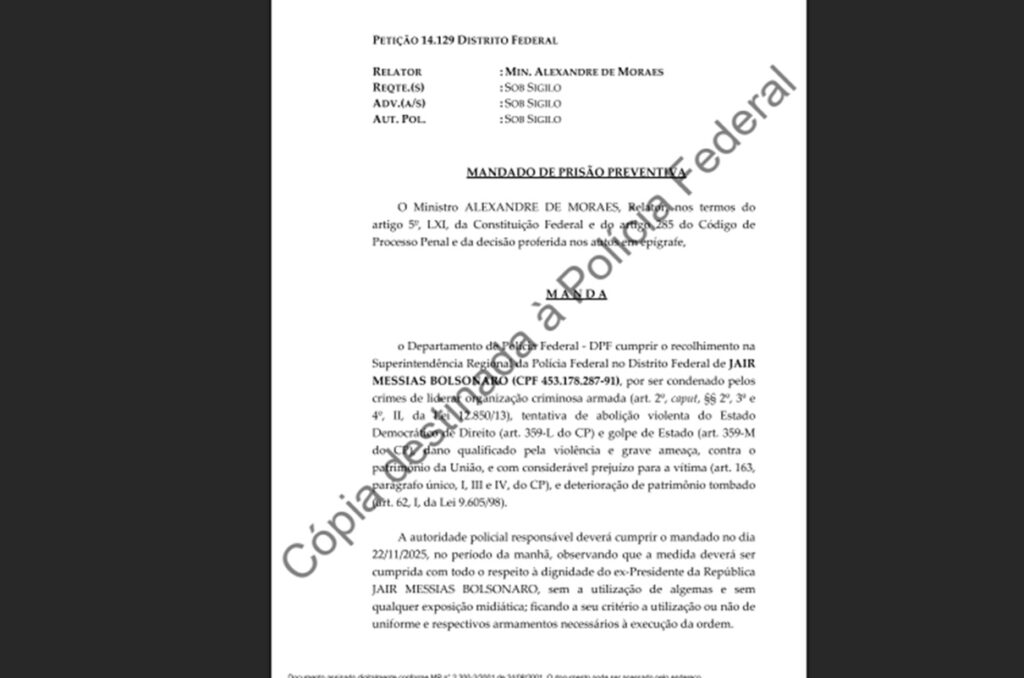 veja-o-mandado-em-que-moraes-mandou-a-pf-prender-bolsonaro
