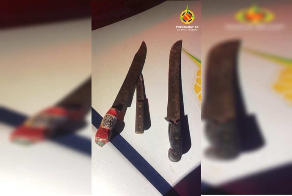 armado-com-facao,-homem-e-preso-por-ameacar-propria-familia-no-df
