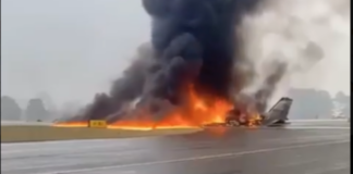 imagens-mostram-explosao-de-aviao-de-ex-piloto-da-nascar-apos-queda