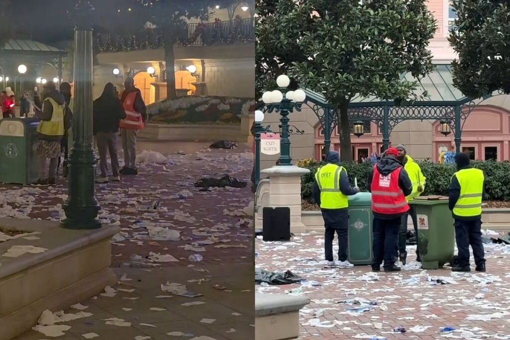 Parque da Disney fica “coberto” de lixo após funcionários entrarem em greve parque-da-disney-fica-“coberto”-de-lixo-apos-funcionarios-entrarem-em-greve