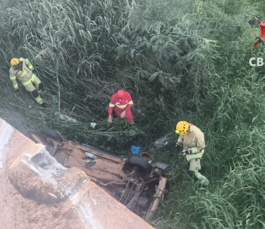 carro-com-duas-criancas-se-choca-contra-mureta-e-cai-de-ponte-na-br-060
