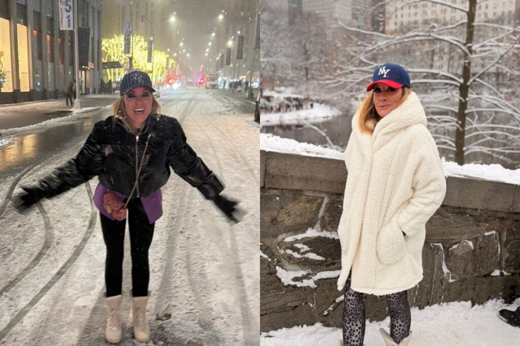 vivi-fernandez-passa-natal-em-nova-york-durante-nevasca-historica