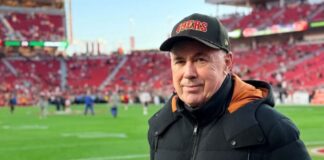 de-ferias,-carlo-ancelotti-curte-jogo-da-nfl-nos-estados-unidos