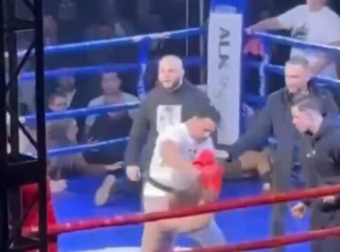 luta-de-kickboxe-termina-em-pancadaria-generalizada-na-servia;-veja