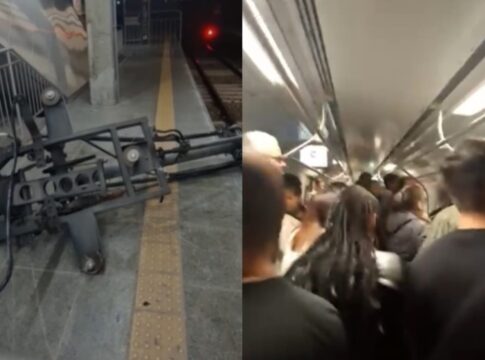 equipamento-de-trem-em-circulacao-na-linha-8-cai-e-assusta-passageiros.-veja-video