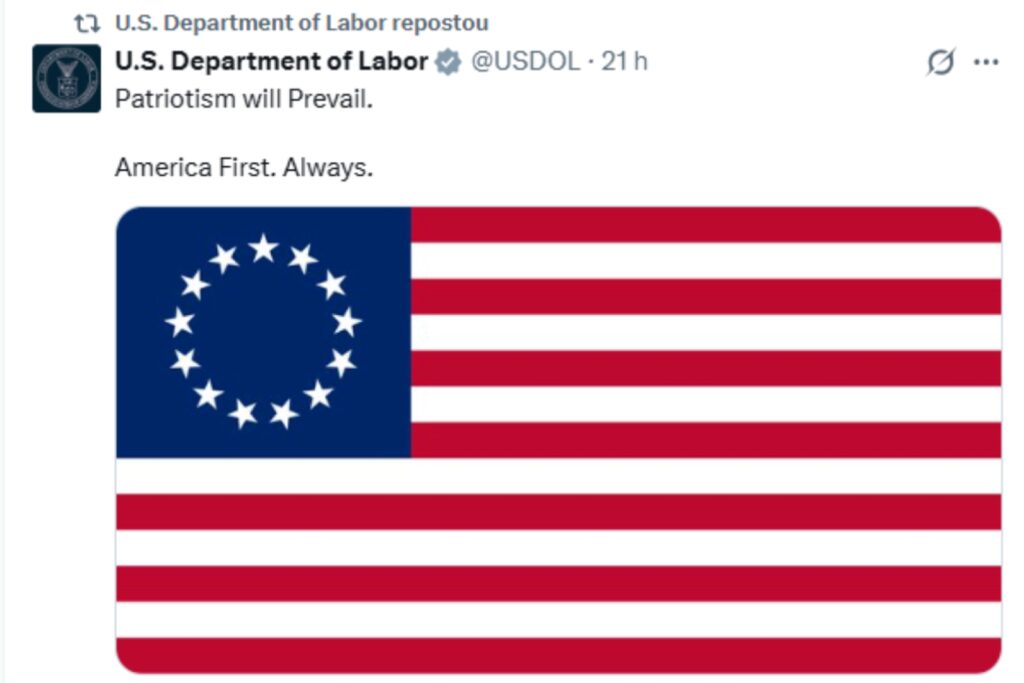 em-meio-a-tensao-diplomatica,-eua-postam-bandeira-pre-guerra-civil