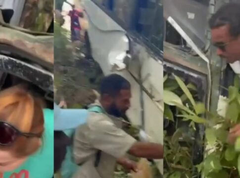 onibus-despenca-de-ribanceira-em-trancoso,-na-bahia,-e-deixa-5-feridos