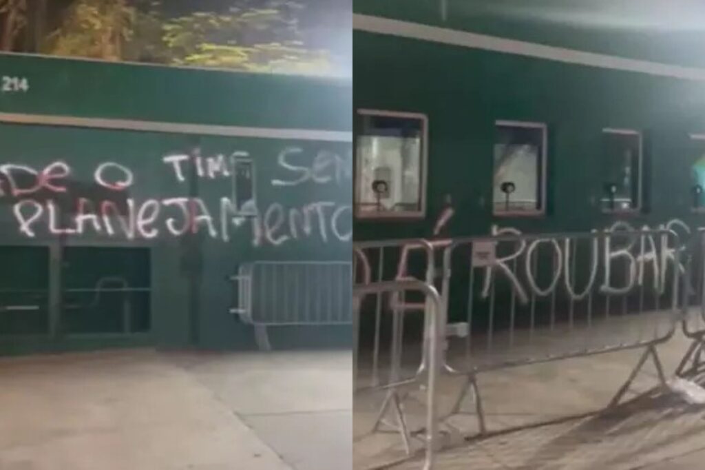 sede-do-palmeiras-amanhece-pichada-apos-goleada-para-novorizontino.-veja-video