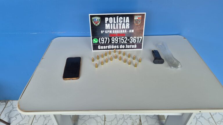 PMAM apreende munições de uso restrito durante ação policial em Guajará, no interior do Amazonas
