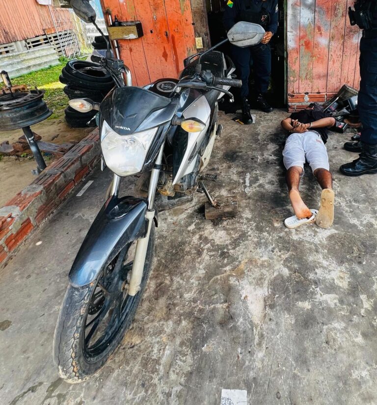 Homem é preso com motocicleta roubada no bairro Tiro ao Alvo, em Cruzeiro do Sul