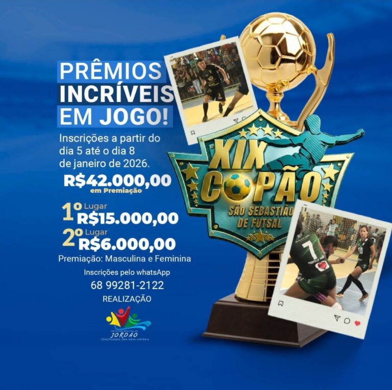 Copa São Sebastião de Futsal chega à 19ª edição com R$ 42 mil em premiação em Jordão