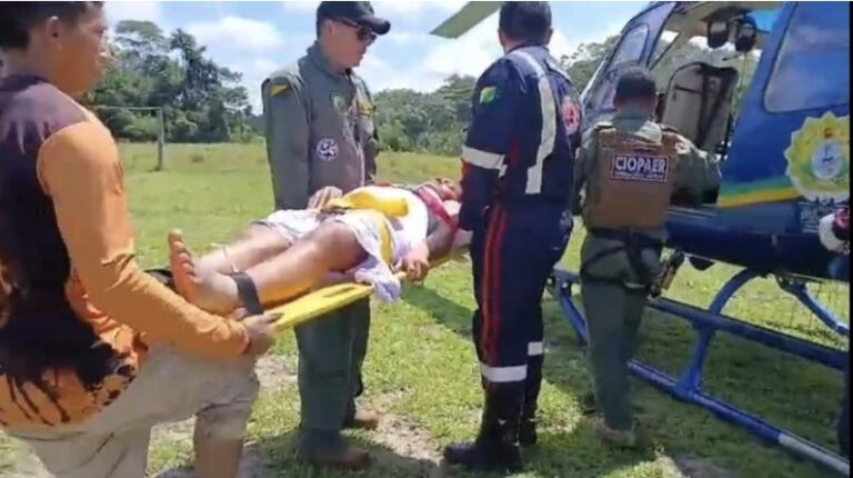 Tarauacá:Resgate aéreo de gestante picada por jararaca no Rio Murú entra para a história e mobiliza agradecimentos às equipes de Bombeiros e Saúde