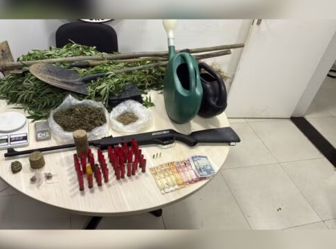 pm-acha-estufa-de-maconha-e-homem-alega-uso-pessoal:-“dores-no-corpo”.-veja-video