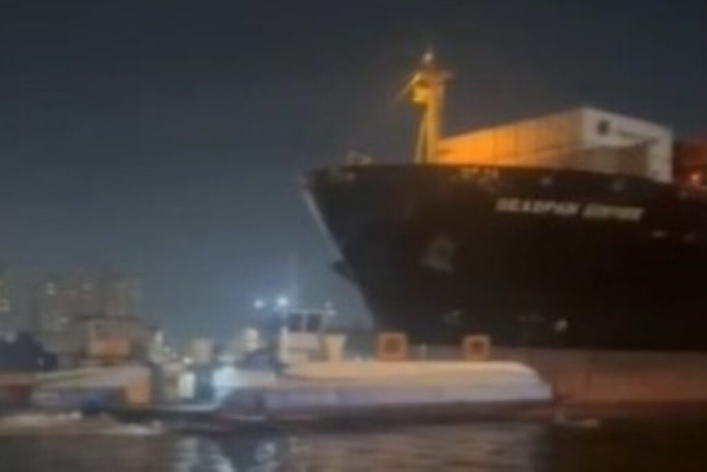 marinha-se-manifesta-sobre-colisao-entre-navio-e-balsas-em-santos