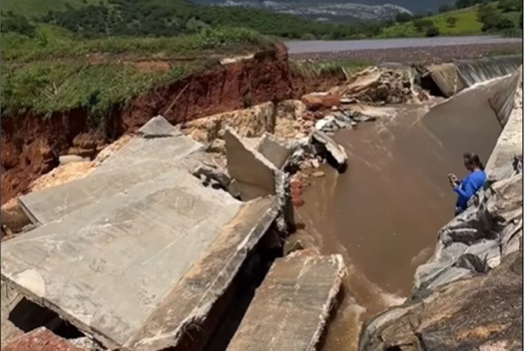 veja-como-esta-a-barragem-de-porteirinha-(mg),-que-tem-risco-de-romper