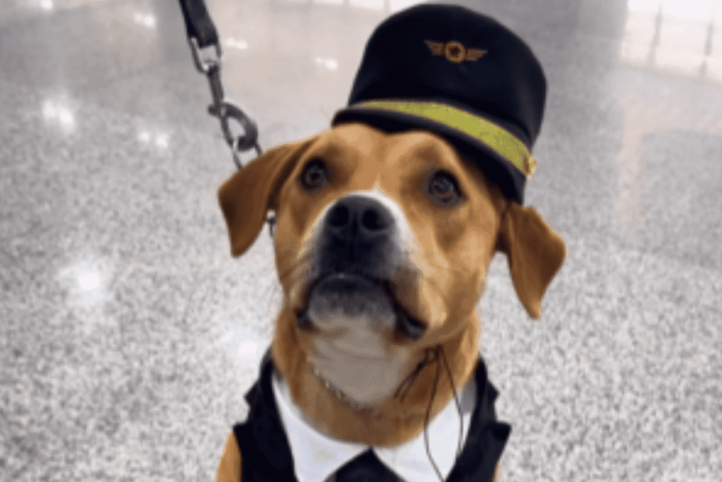 cachorra-charlie-e-resgatada-e-vira-mascote-do-aeroporto-de-guarulhos