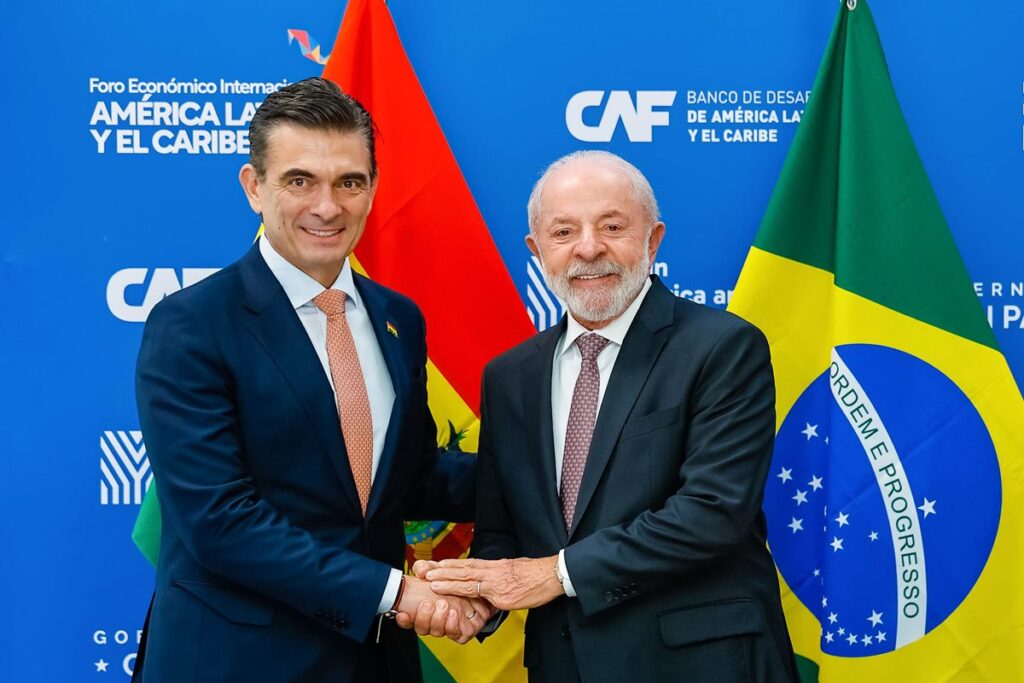 lula-recebe-direitista-rodrigo-paz,-presidente-da-bolivia,-no-planalto