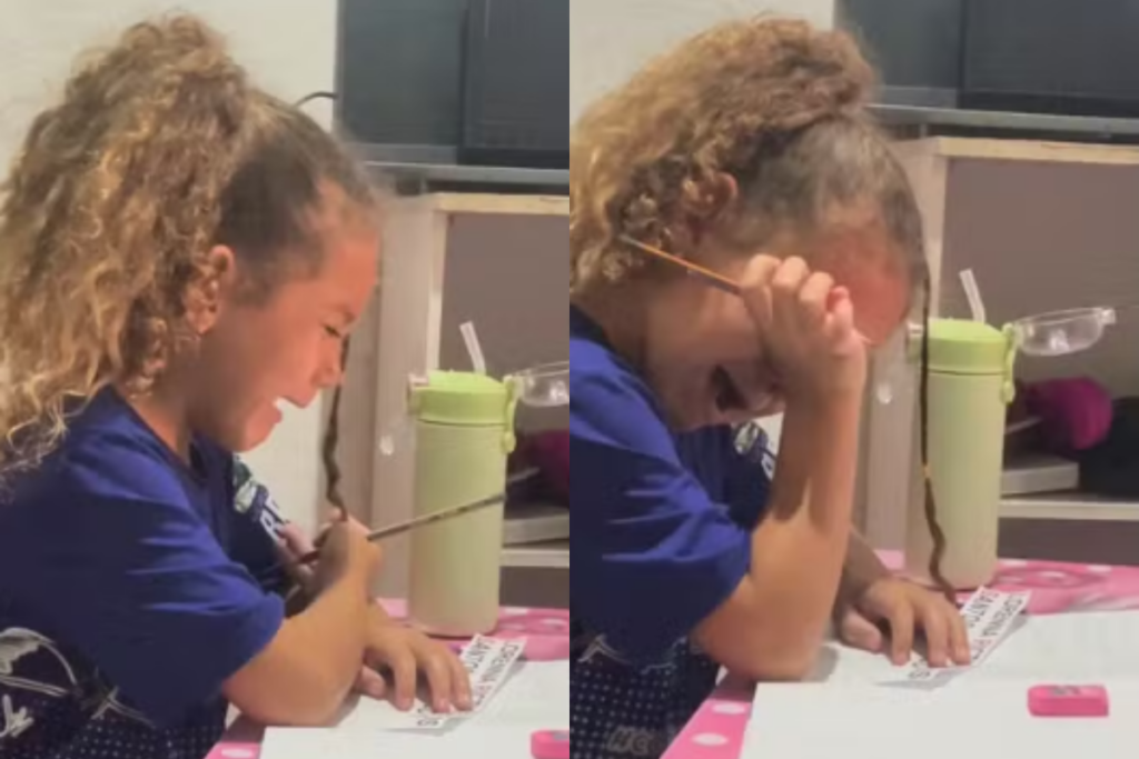 video:-menina-chora-durante-tarefa-de-casa-por-causa-do-proprio-nome