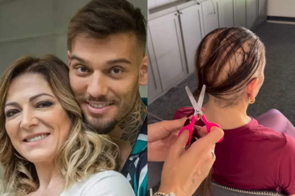 com-alopecia,-mae-de-lucas-lucco-comove-ao-cortar-o-cabelo:-“desapego”