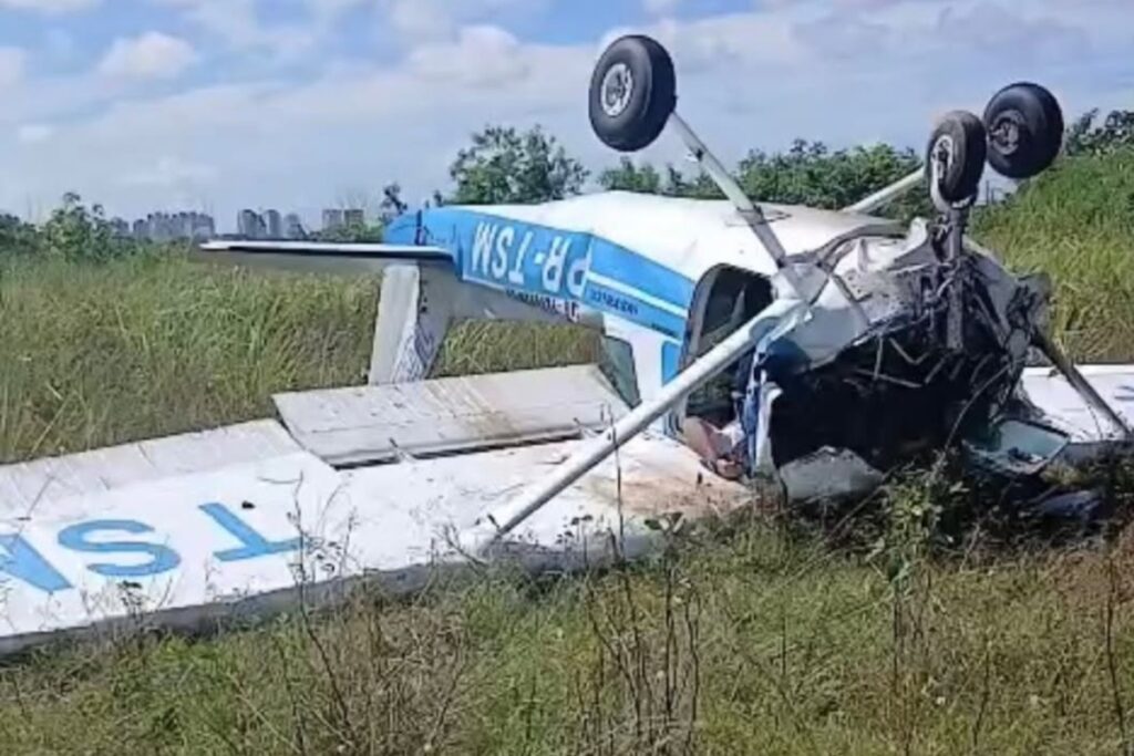 queda-de-aviao-monomotor-em-manaus-deixa-um-morto-e-um-ferido