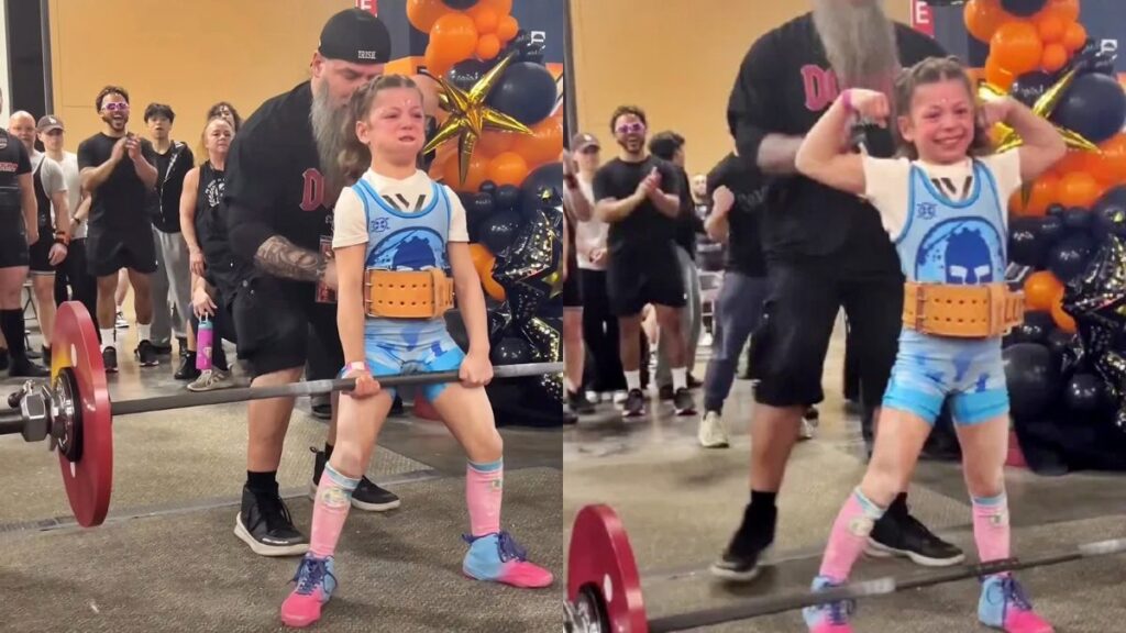 aos-9-anos,-garota-surpreende-ao-pegar-81-kg-no-levantamento-terra