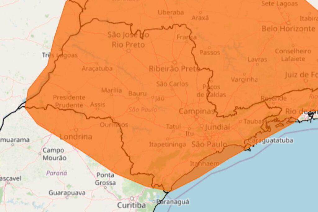 previsao-do-tempo:-inmet-emite-alerta-laranja-para-todo-o-estado-de-sp