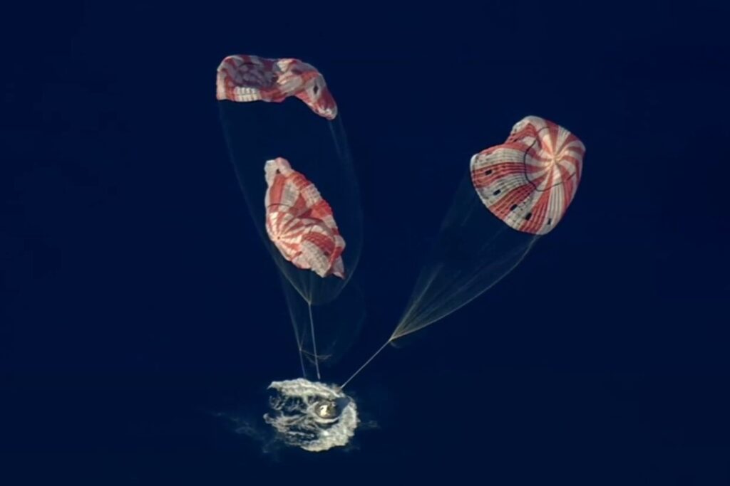 veja-o-pouso-da-missao-artemis-ii-na-terra-apos-10-dias-no-espaco.-video