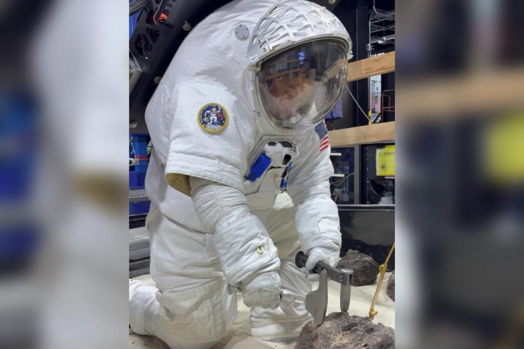 astronauta-da-artemis-testa-equipamento-para-o-proximo-pouso-na-lua.-veja-video