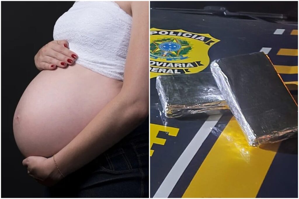 prf-prende-gravida-de-8-meses-com-2,2-kg-de-cocaina-em-onibus
