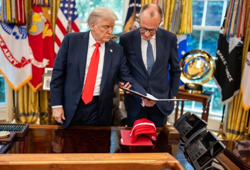 merz-diz-que-relacao-com-trump-esta-intacta,-apesar-da-troca-de-farpas