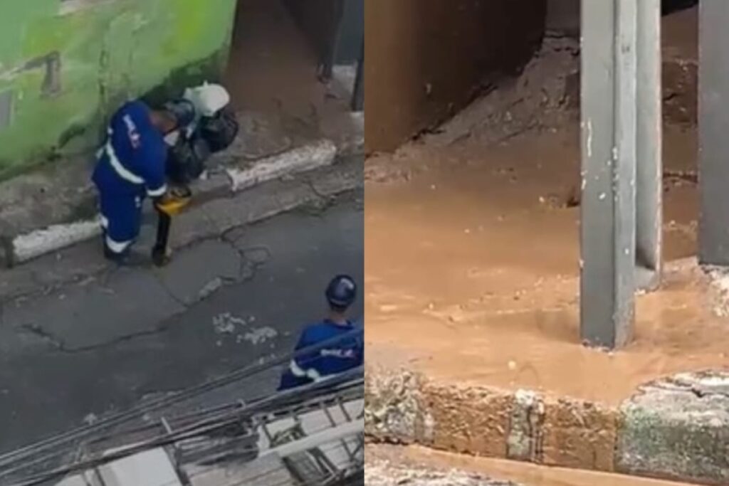 explosao-de-gas:-moradores-filmaram-bolhas-na-rua-em-obra-da-sabesp.-veja-video