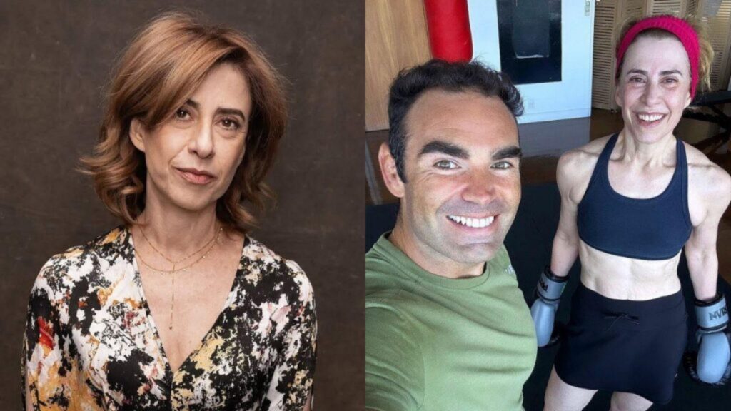 aos-60-anos,-fernanda-torres-exibe-abdomen-definido-durante-treino-em-casa