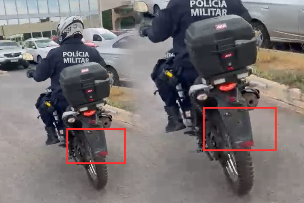 pm-e-flagrado-multando-carros-enquanto-pilotava-moto-sem-placa