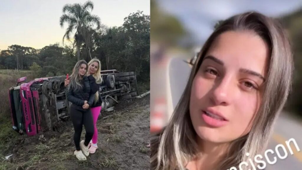 influencer-caminhoneira-sofre-acidente-e-tomba-carreta-em-sc