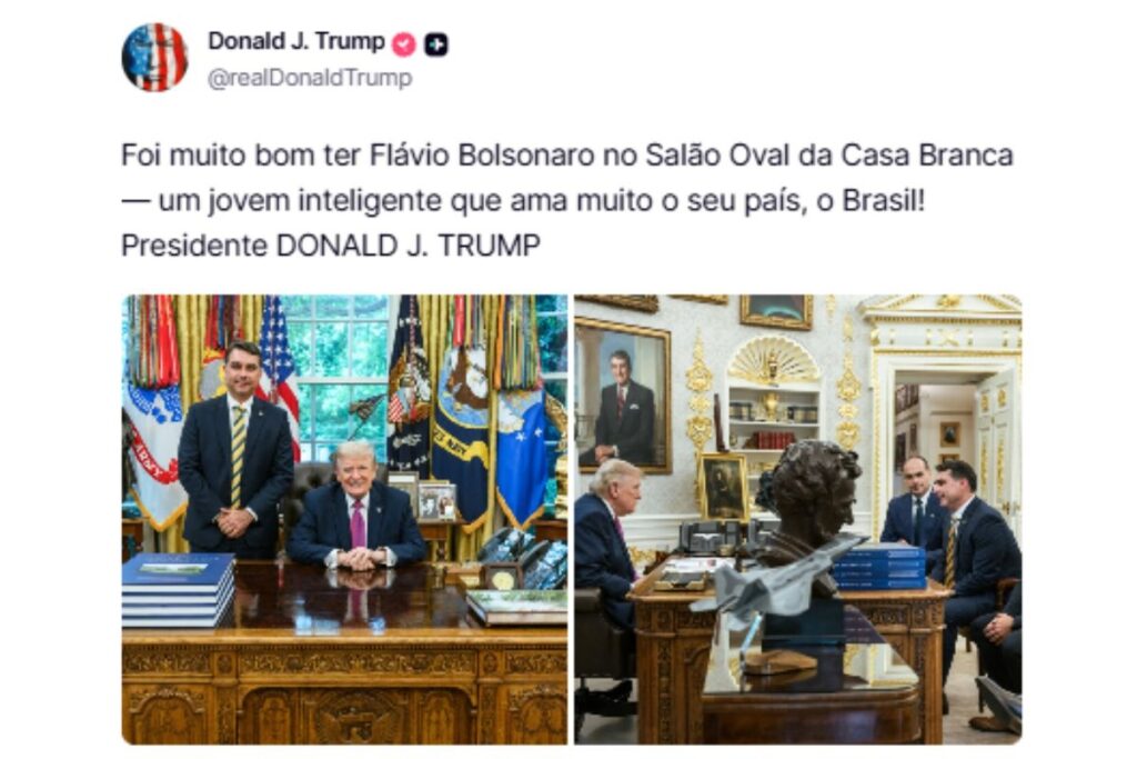 trump-se-manifesta-sobre-encontro-e-elogia-flavio-bolsonaro