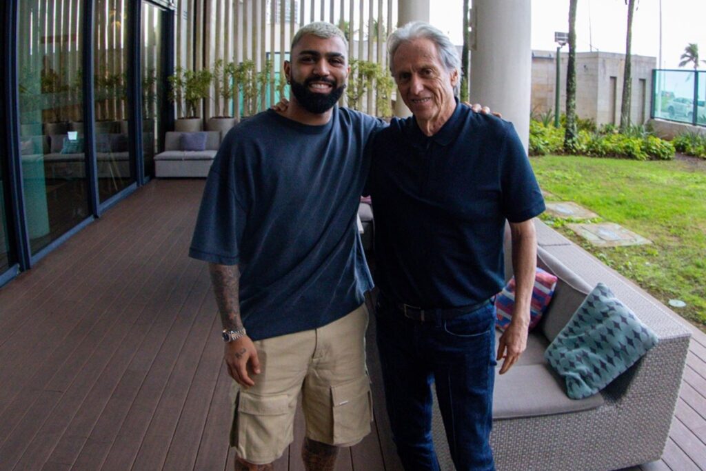 idolos-do-flamengo,-gabigol-e-jorge-jesus-se-encontram-no-brasil;-veja