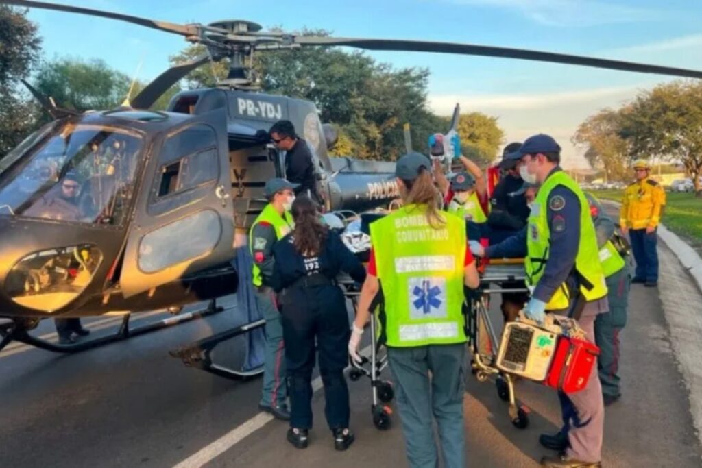 prf-recebe-transfusao-de-sangue-apos-ser-atropelado-durante-blitz