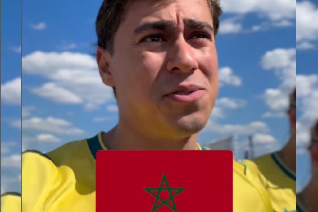 na-copa,-nikolas-ferreira-associa-simbolos-da-bandeira-do-marrocos-ao-pt