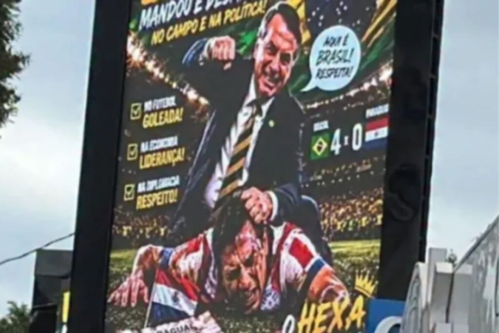 paraguai-remove-57-paineis-com-montagem-de-bolsonaro-agredindo-jogador